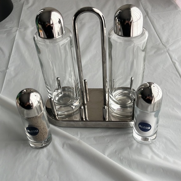 Alessi 4-piece Condiment Set in Silver - Picture 5 of 5